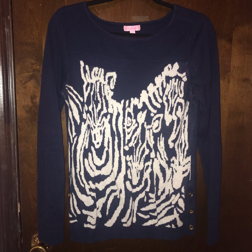 Lily Pulitzer sweater in Entourage Zebra